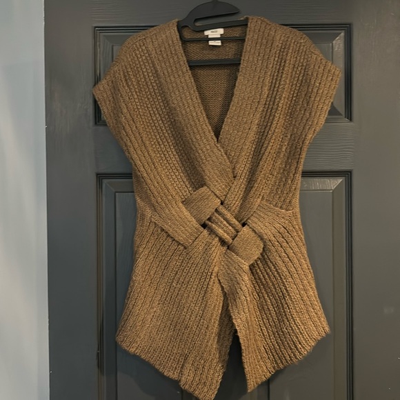 Brown cap sleeve sweater - Picture 1 of 5